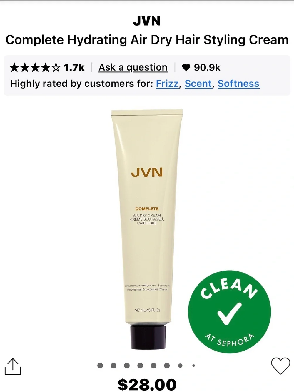 JVN Complete Air Dry Cream - Cream